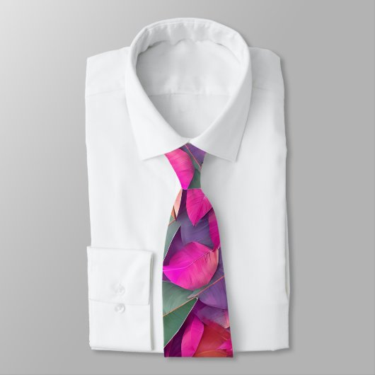 Cravate Motif Feuille exceptionnel (Attaché)