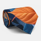 Cravate Motif feuille multicolore (Roulé)