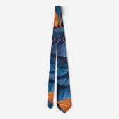 Cravate Motif feuille multicolore (Dos)
