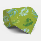 Cravate Motif Feuille tropical 16 (Roulé)
