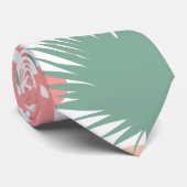 Cravate Motif feuille tropical sans couture (Roulé)