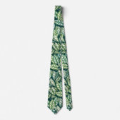 Cravate Motif Feuille vert tropical (Devant)