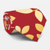 Cravate Motif Feuilles 7 (Roulé)