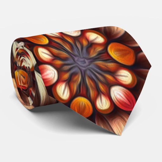 Cravate Motif Fleur Abstrait (Roulé)