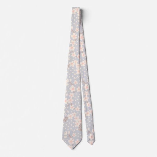 Cravate Motif fleur de myosotis (Devant)