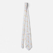 Cravate Motif Fleur sauvage d'aquarelle mixte (Dos)