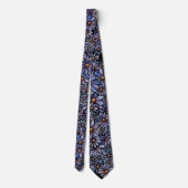 Cravate Motif Fleur sauvage violet (Dos)