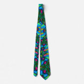 Cravate Motif Fleur unique (Dos)