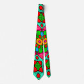 Cravate Motif Fleurs Abstraites uniques (Devant)