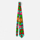 Cravate Motif Fleurs Abstraites uniques (Dos)
