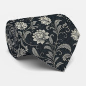 Cravate Motif Fleurs Gothiques (Roulé)