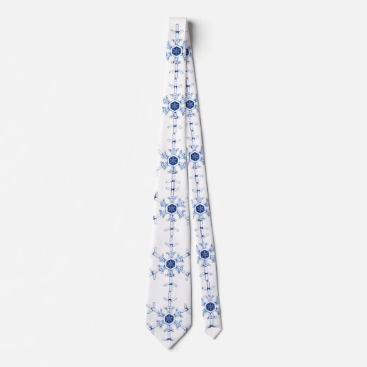 Cravate Motif flocon de neige diamant (Devant)