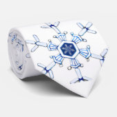 Cravate Motif flocon de neige diamant (Roulé)
