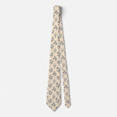 Cravate Motif floral à contour minimal (Devant)