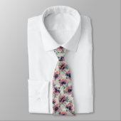 Cravate Motif floral à dégradé multimédia (Attaché)