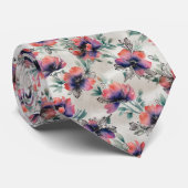 Cravate Motif floral à dégradé multimédia (Roulé)