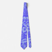 Cravate Motif floral bleu clair-lilas (Devant)