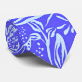 Cravate Motif floral bleu clair-lilas (Roulé)