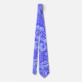 Cravate Motif floral bleu clair-lilas (Dos)