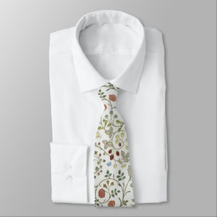 Cravate Motif floral broderie vintage windrush Morris