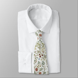 Cravate Motif floral broderie vintage windrush Morris
