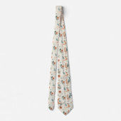 Cravate Motif floral céleste (2) (Dos)