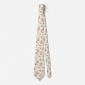 Cravate Motif floral céleste (4) (Devant)