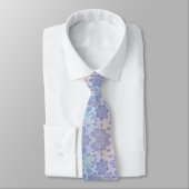 CRAVATE MOTIF FLORAL COULEUR LILA (Attaché)