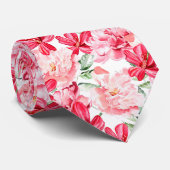 Cravate Motif floral d'aquarelle (Roulé)