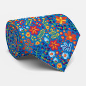 Cravate Motif floral de broderie (Roulé)