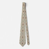 Cravate Motif Floral de Ferme Rustique (Devant)