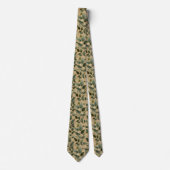 Cravate Motif floral de feuillage botanique (Devant)