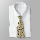 Cravate Motif floral de feuille botanique (Attaché)