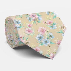Cravate Motif floral de floraison printanière