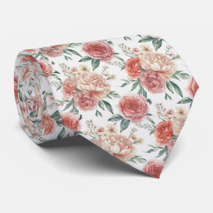 Cravate Motif floral de jardin élégant