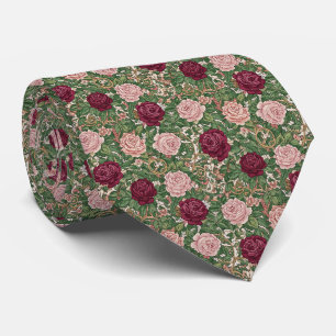 Cravate Motif floral de jardin victorien