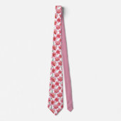 Cravate Motif floral de jonquille rose (Devant)
