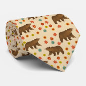Cravate Motif floral de l'ours (Roulé)