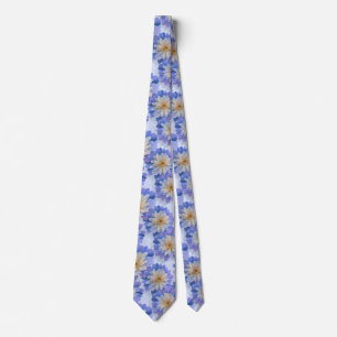 Cravate Motif floral de marguerite beige lavande