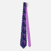 Cravate Motif floral de pervenche foncé (Devant)
