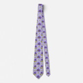 Cravate Motif floral de printemps en violet (Devant)