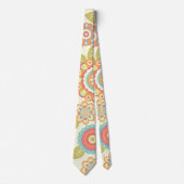 Cravate Motif floral de rétros fleurs géniales de Boho (Devant)