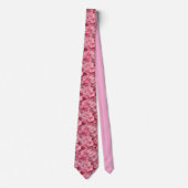 Cravate Motif floral d'hydrangea rose (Devant)