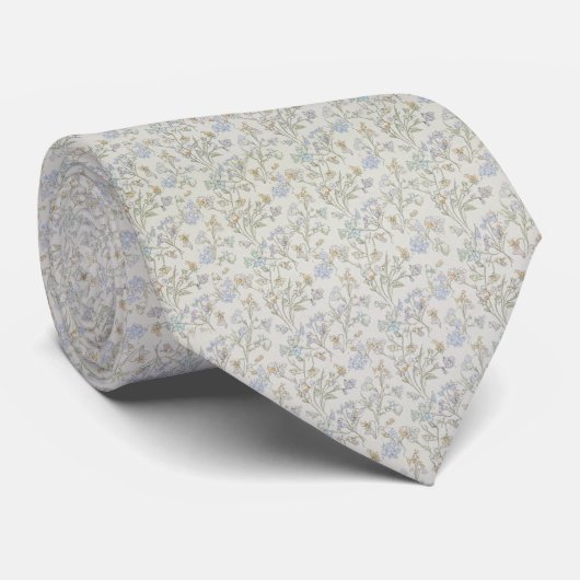 Cravate Motif floral édouardien (Roulé)