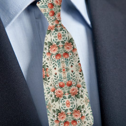 Cravate Motif Floral Formel