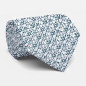 Cravate Motif floral gris et blanc gris (Roulé)