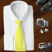 Cravate Motif floral jaune citron clair élégant