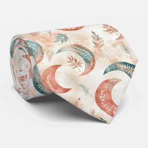 Cravate Motif Floral Lunaire Bohème Céleste (2)
