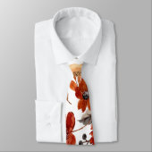 Cravate Motif floral marron (Attaché)