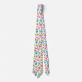 Cravate Motif floral mignon multicolore (Devant)